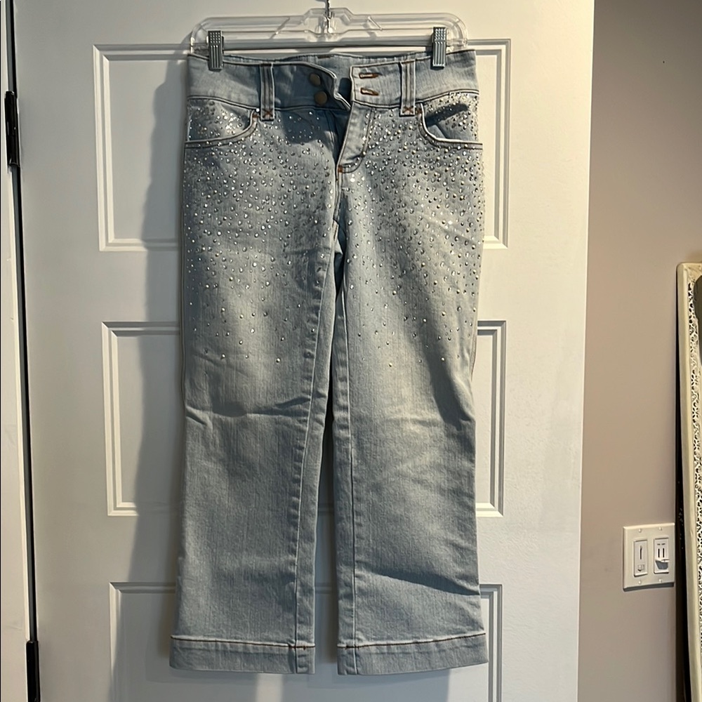 Women's Caché Light Blue Embellished Jeans